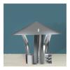 Chimney cap,chimney cowl,Practical Tool Chimney Cowl Cap,Galvanized Rain Cap Stainless Steel Chimney Cowl Cap, Pipe Rain Cover Protector Cap Galvanized Tinplate Ending Roof Cowl Rain Hat Hood(D11cm/4. view 1