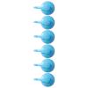 6PCS Powerful Suction Cup Wall Hooks, Towel Hooks, Plastic Hanger for Kitchen & Bathroom (Blue) view 1