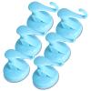 6PCS Powerful Suction Cup Wall Hooks, Towel Hooks, Plastic Hanger for Kitchen & Bathroom (Blue) view 2