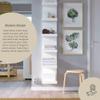 7-Tier Wall Mounted Shelf Unit  Vertical Display Storage Rack for Living Room, Bathroom, Bedroom, Kitchen  Space Saving Organizer, Modern Bookshelf (Set of 3, White) view 2