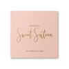 Birthday Guest Book for Sweet Sixteen Party, Personalized Guestbook Album for Sweet 16 Birthday Event - Blush Pink Gold (12x12) view 1