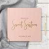 Birthday Guest Book for Sweet Sixteen Party, Personalized Guestbook Album for Sweet 16 Birthday Event - Blush Pink Gold (12x12) view 2