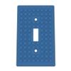 Building Brick Light Switch Cover Plate - Compatible with Standard Construction Blocks (Cobalt Blue Metallic) view 1