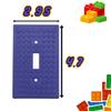 Building Brick Light Switch Cover Plate - Compatible with Standard Construction Blocks (Cobalt Blue Metallic) view 4