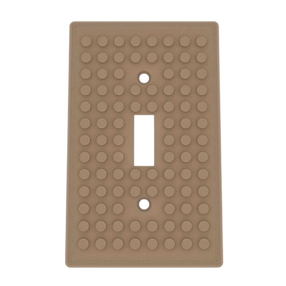 Building Brick Light Switch Cover Plate - Compatible with Standard Construction Blocks (Iridium Gold Metallic)