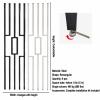 Adjustable Height Wooden Slats Divider - Stylish Floor to Ceiling Partition Screen for Teahouse, Coffee Shop, Hotel, Studio - Modern Column Decor in Black (7ft) view 2