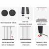 Adjustable Height Wooden Slats Divider - Stylish Floor to Ceiling Partition Screen for Teahouse, Coffee Shop, Hotel, Studio - Modern Column Decor in Black (7ft) view 4