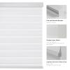 Joydeco Cordless Zebra Blinds (Pro), Dual Layer Light Control Zebra Blinds for Windows, Light-Proof Aluminum Cover, Free-Stop Roller Shades for Home & Office (White, 53" W x 75" H) view 2