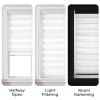 Joydeco Cordless Zebra Blinds (Pro), Dual Layer Light Control Zebra Blinds for Windows, Light-Proof Aluminum Cover, Free-Stop Roller Shades for Home & Office (White, 53" W x 75" H) view 3
