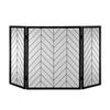 FireplaceProtection 3 Panel Large Fire Screen Mesh, Solid Wrought Ironguard Baby Safe, Foldable Fireplace Fence for Wood Burne view 1