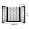 FireplaceProtection 3 Panel Large Fire Screen Mesh, Solid Wrought Ironguard Baby Safe, Foldable Fireplace Fence for Wood Burne view 4