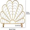Fireplace Screen Guard,Protection Premium Single Panel Fireplace Screen Gold - Solid Wrought Iron Frame with Metal Mesh, Free StandingGuard view 3