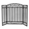 3-Panel Black Fireplace Screen with Mesh Cover, Baby/Pet Safe Fire ScreenGuard for Open Fire/Gas Fires/Log Wood Burner view 1