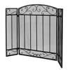 3-Panel Black Fireplace Screen with Mesh Cover, Baby/Pet Safe Fire ScreenGuard for Open Fire/Gas Fires/Log Wood Burner view 3