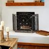 FireplacesProtection FireplaceProtection 3 Panel Heavy Duty Fireplace Screen Mesh Cover Wrought Iron, Foldable Large FireGuard view 3