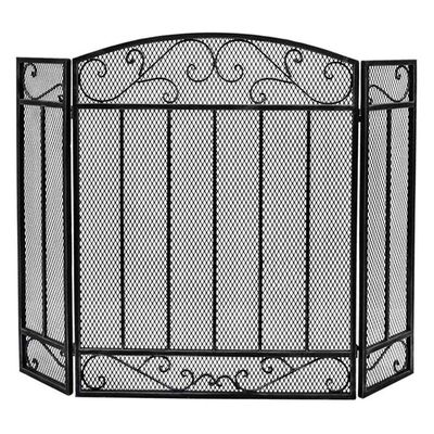 Classic Fireplace Screen 3 Panel Foldable Fire Protector SolidFire Guard Fence Indoor and Outdoor FreestandingGuard for Baby &