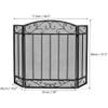 Classic Fireplace Screen 3 Panel Foldable Fire Protector SolidFire Guard Fence Indoor and Outdoor FreestandingGuard for Baby & view 2