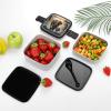 VTCTOASY Bento Box Double Layer Lunch Box with Spoon And Handle Leak-Proof All-in-One Bento Boxes for Adults Elephant in The Fog Lunch Containers Stackable Lunchbox for Dining Out Travel view 3