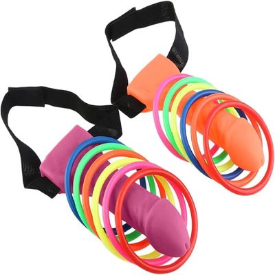 2 PCS Bachelorette Party Favor Toss Ring Hoopla Game Novelty Toy Event Party Supplies Packs Set Y24