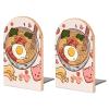 Bookends for Shelves Non-Skid Book Stopper Heavy Duty Bookends Delicious Sweet Ramen Book Ends Suit Books CDs view 1