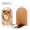 Bookends for Shelves Non-Skid Book Stopper Heavy Duty Bookends Delicious Sweet Ramen Book Ends Suit Books CDs view 2