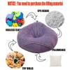 Soft Bean Bag Chair Cover No filler Sofa Cover Storage Bean Bag Cover Organizing Children Plush Toys (purple, X-Large) view 4