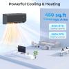 GLACER 9100 BTU Mini Split AC, 20.5 SEER2 115V Energy Saving Ductless Split Air Conditioner Heat Pump with Inverter, Wall-Mounted AC Unit with Installation Kits view 3