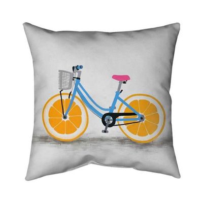 18 x 18 in. Orange Wheel Bike-Double Sided Print Indoor Pillow Cover