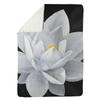 60 x 80 in. Overhead View of A Lotus Flower-Sherpa Fleece Blanket view 1