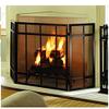 Fireplace Screens Pleasant Hearth Mission Style 3-Panel Fireplace Screen Fireplace Screen Flat Fireplace Screens Decorative view 3