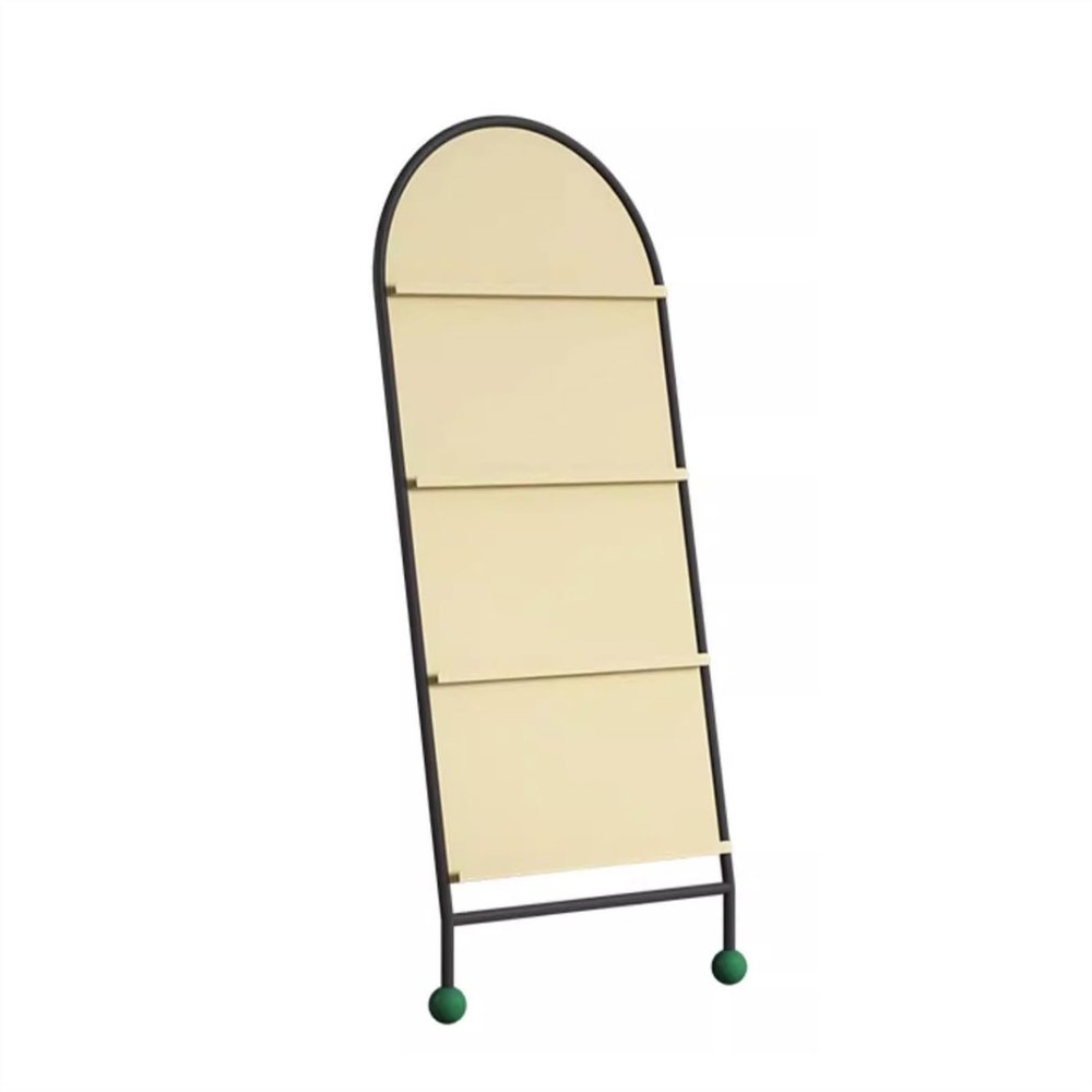 KEG801302 Simple Floor-to-Ceiling Magazine Rack Against The Wall Brochure Stand Catalog Literature Rack 4 Layers for Trade Show Exhibitions Office Retail Store Office
