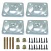 Murtenze 4 Pack Leg Mounting Plates, 5/16"(M8) Mounting T-Plates with Hanger Bolts, Screws Strengthen Furniture Repair for Sofa/Couch/Seat(Silver) view 1