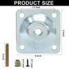 Murtenze 4 Pack Leg Mounting Plates, 5/16"(M8) Mounting T-Plates with Hanger Bolts, Screws Strengthen Furniture Repair for Sofa/Couch/Seat(Silver) view 3