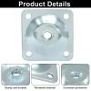 Murtenze 4 Pack Leg Mounting Plates, 5/16"(M8) Mounting T-Plates with Hanger Bolts, Screws Strengthen Furniture Repair for Sofa/Couch/Seat(Silver) view 4