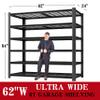 LI JIU HOME 6-Tier Heavy Duty Garage Shelving, 6,000 lbs Capacity Adjustable Metal Storage Shelving Unit for Garage, Basement, Warehouse & Workshop, 62" W x 24" D x 84" H view 3