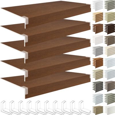 5 PCS Wire Rack Cover, 31x12x3 in Foamed PVC Shelf Covers for Wire Shelving Pantry Closet and Laundry Shelves, Durable Removable Shelf Decoration (Not Wood) for Ofiice Home Kitchen, Color 3