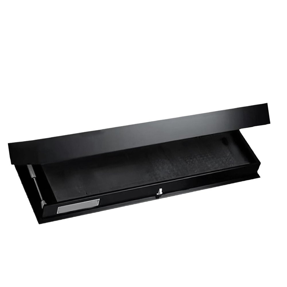 DimyFew Wall Float Shelf Flap Concealed Shelves with Compartment Fashion Home Decoration Storage Box for Kitchen Bedroom Nursery, Black