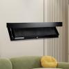 DimyFew Wall Float Shelf Flap Concealed Shelves with Compartment Fashion Home Decoration Storage Box for Kitchen Bedroom Nursery, Black view 2