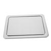 CHILDWEET Stainless Steel Trash Can Lid for Bathroom and Kitchen Stylish Rectangular Design Smell Control Feature for Versatile Use for Countertops and Bar Areas view 1