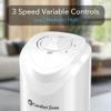 Comfort Zone 32-Inch Oscillating Tower Fan Ultra-Slim Bladeless Design with 3 Speeds, 90 Wide Oscillation & Built-in Carry Handle Quiet Portable Standing Fan for Bedroom, Home, or Office, White view 4
