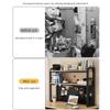 Bookshelf, Office Desk Bookshelf - 2 Tier Desktop Bookcase For Computer Desk, Multifunctional Desktop Display Shelf, Adjustable Desk Bookshelf Organizer Rack, for Office, Home, Dormitory Decoration(A, view 4