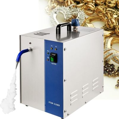 JIANGSHUAIM Commercial Jewelry Steam Cleaner,Gemstone Cleaning Machine,4L Jewelry Steam Cleaner, Stainless Steel, 135 Steam Temperature
