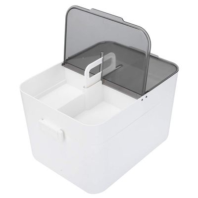 CFTGIW Storage Box Large DoubleLayer Office White Plastic Compartment Chest Tment Chest Storage BoxDouble Layer ChestMedicine ChestPlastic