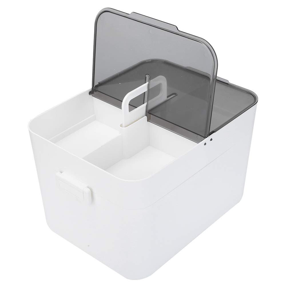 CFTGIW Storage Box Large DoubleLayer Office White Plastic Compartment Chest Tment Chest Storage BoxDouble Layer ChestMedicine ChestPlastic