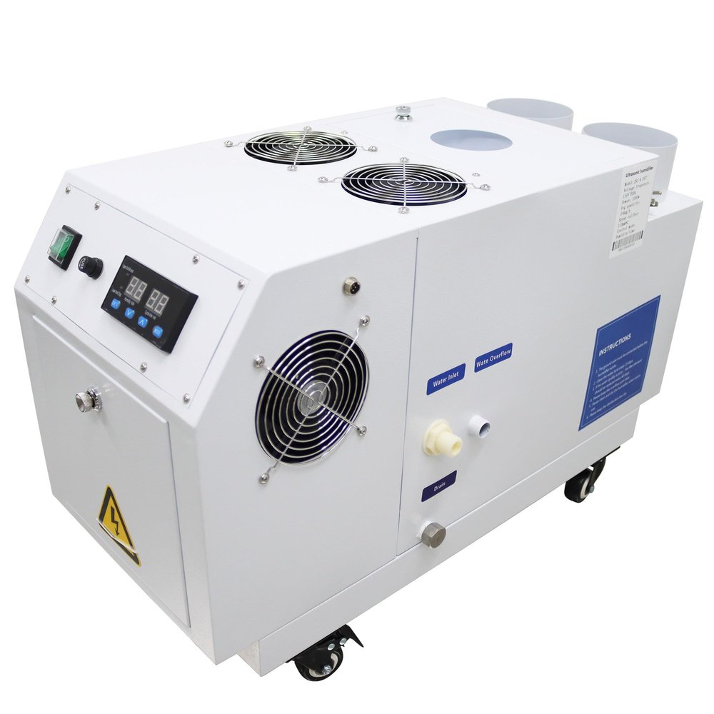 HQHAOTWU Commercial Ultrasonic Humidifier Cooler Sprayer 13.5KG/h Industrial Mist Maker 1076-1937 Square Feet Portable Mist Fog Making Humidifier for Warehouse Large Room Greenhouse