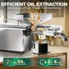 PYY Oil Press Machine - Automatic Electric Oil Maker for Home Commercial, 750W Cold & Hot Press Seeds Nuts Oil Expeller Press Mill, Stainless Steel Household Oil Maker for Peanuts view 2