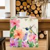ANATTASOUL Hummingbird & Hibiscus Table Runner for Home Kitchen Decor view 4