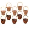 Hemobllo 2sets 10pcs Miniature Woven with Rustic Design for Candy Flower Arrangements Tabletop Decor for Weddings Parties and Home Decoration 10pcs*2 view 3