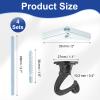 PATIKIL Swag Hooks, 4 Pcs Heavy Duty Ceiling Hooks with Hardware Installation Wall Fixing Ceiling Hangers for Hanging Plants Chandeliers, Black view 2
