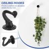 PATIKIL Swag Hooks, 4 Pcs Heavy Duty Ceiling Hooks with Hardware Installation Wall Fixing Ceiling Hangers for Hanging Plants Chandeliers, Black view 4